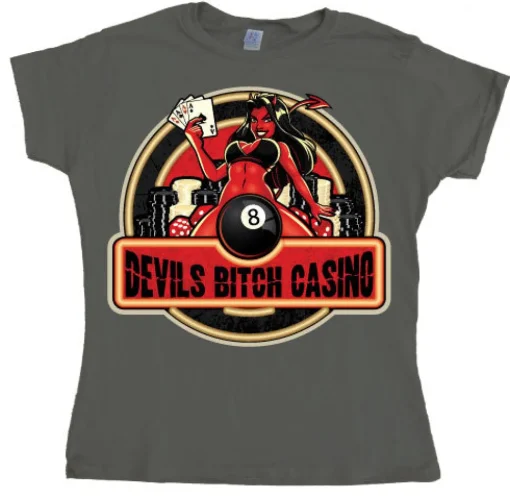 Devils Bitch Casino Girly T-shirt