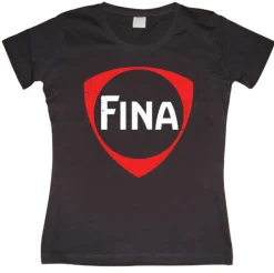 Distressed Fina Logo Girly Tee