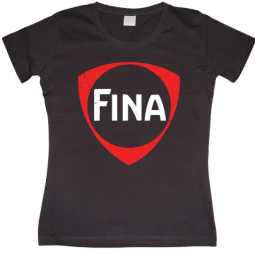 Distressed Fina Logo Girly Tee