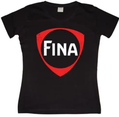 Distressed Fina Logo Girly Tee