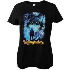 Distressed Yellowjackets Wolf Girly Tee