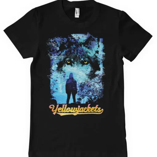 Distressed Yellowjackets Wolf T-Shirt