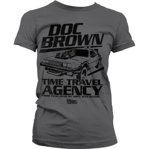 Doc Brown Time Travel Agency Girly Tee