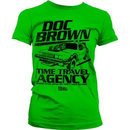 Doc Brown Time Travel Agency Girly Tee