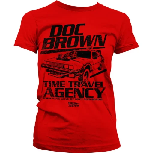 Doc Brown Time Travel Agency Girly Tee