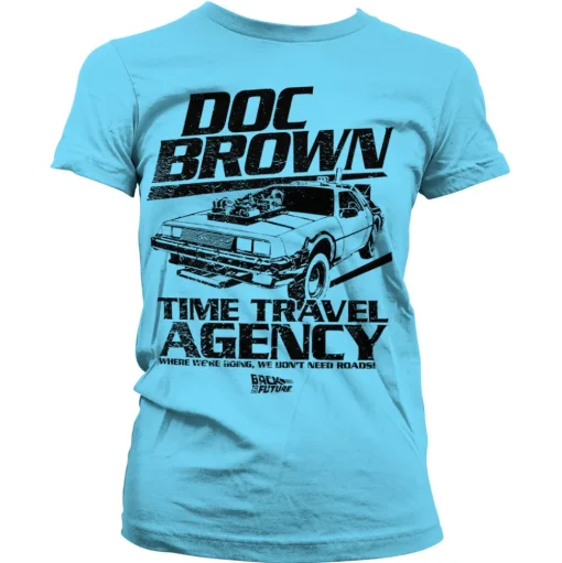 Doc Brown Time Travel Agency Girly Tee