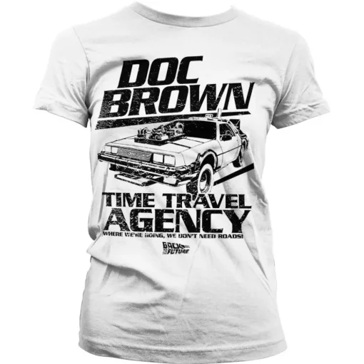 Doc Brown Time Travel Agency Girly Tee