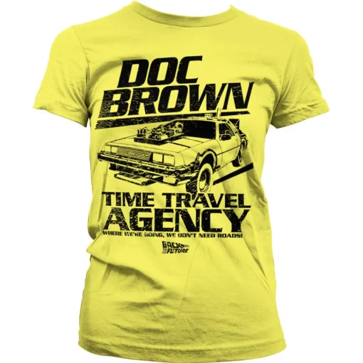 Doc Brown Time Travel Agency Girly Tee