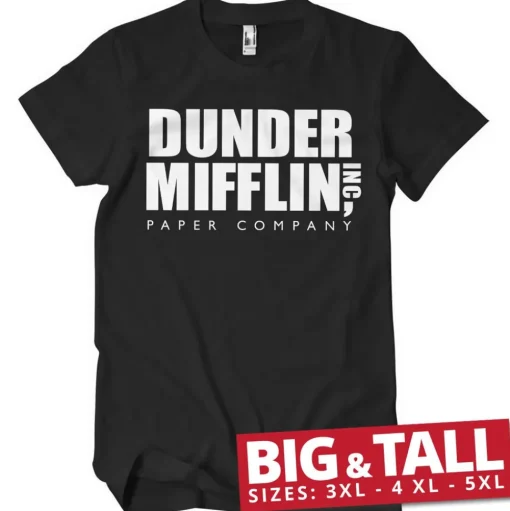 Dunder Mifflin Inc. Logo Organic Big & Tall T-Shirt