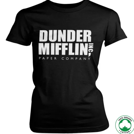 Dunder Mifflin Inc. Logo Organic Girly Tee
