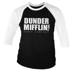 Dunder Mifflin Inc. Logo Organic Baseball 3/4 Sleeve Tee