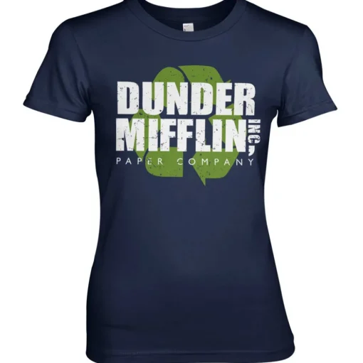 Dunder Mifflin Recycle Logo Girly Tee