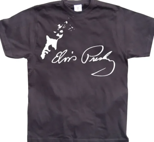 Elvis profil/autograf T-Shirt