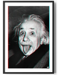 Enstein Anaglyph Photo Poster