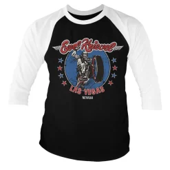 Evel Knievel In Las Vegas Baseball 3/4 Sleeve Tee