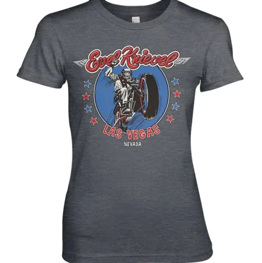 Evel Knievel In Las Vegas Girly Tee