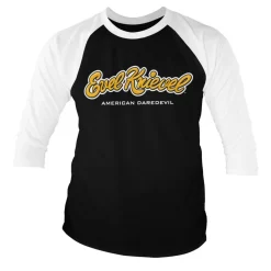 Evel Knievel Logo Baseball 3/4 Sleeve T-Shirt