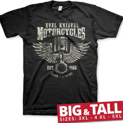 Evel Knievel Motorcycles Big & Tall T-Shirt