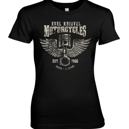Evel Knievel Motorcycles Girly Tee