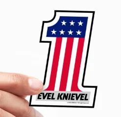Evel Knievel No. 1 Sticker