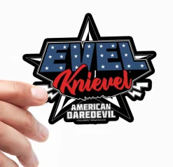 Evel Knievel Patch Sticker