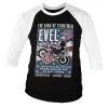 Evel Knievel Poster Baseball 3/4 Sleeve Tee
