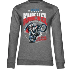 Evel Knievel Wheelie Girly Sweatshirt