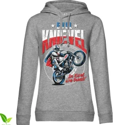 Evel Knievel Wheelie Girls Hoodie