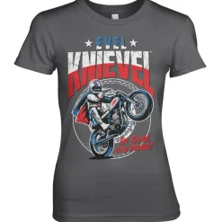 Evel Knievel Wheelie Girly Tee