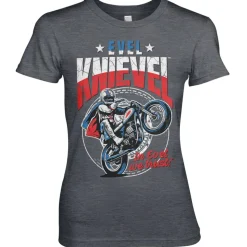 Evel Knievel Wheelie Girly Tee