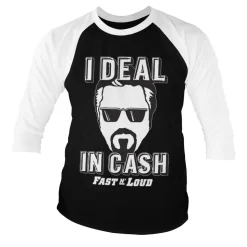 Fast N' Loud - I Deal In Cash Baseball 3/4 Sleeve Tee