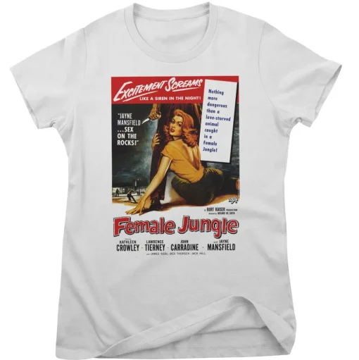 Female Jungle Retro Movie Poster Girly Tee