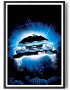 Flying DeLorean Poster