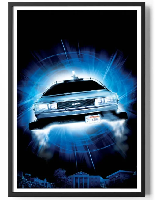 Flying DeLorean Poster