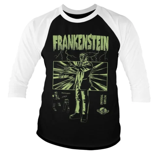Frankenstein Retro Baseball 3/4 Sleeve Tee