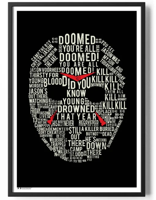 Friday The 13th Wording Poster