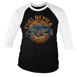 Fuel Devils Flame Rod Baseball 3/4 Sleeve Tee