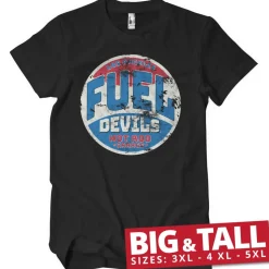 Fuel Devils Hot Rod Garage Patch Big & Tall T-Shirt