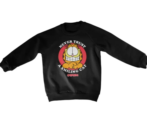 Garfield - Never Trust A Smiling Cat Kids Sweatshirt