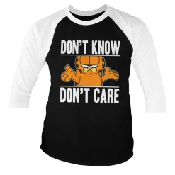 Garfield Don't Know - Don't Care Baseball 3/4 Sleeve Tee