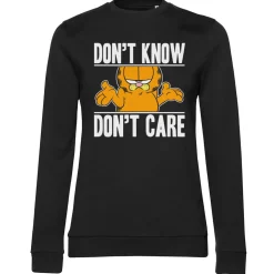 Garfield Don't Know - Don't Care Girly Sweatshirt
