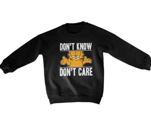 Garfield Don't Know - Don't Care Kids Sweatshirt