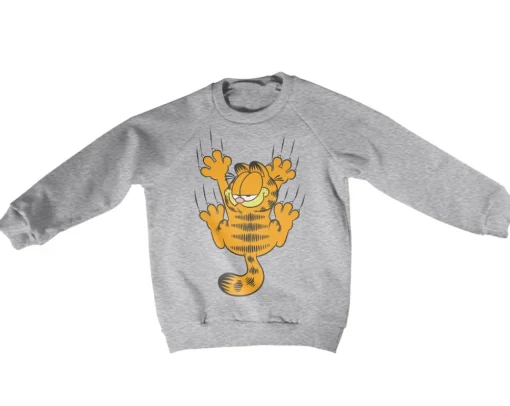 Garfield Hanging On Kids Sweatshirt