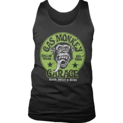 Gas Monkey Garage - Green Logo Tank Top