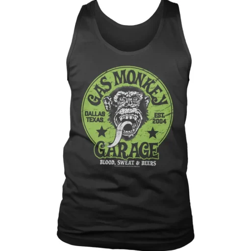 Gas Monkey Garage - Green Logo Tank Top