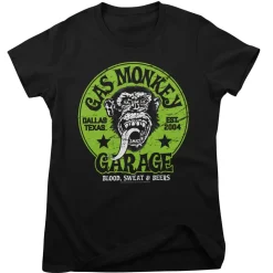 Gas Monkey Garage - Green Logo Girly Tee