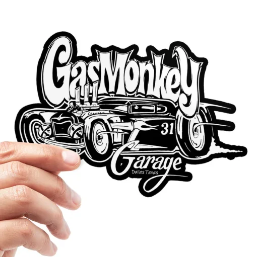 Gas Monkey Garage - White Car Sticker