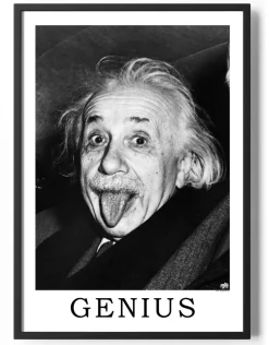 Genius - Albert Einstein Tongue Out Poster