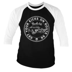 Get Your Kicks On Route 66 Baseball 3/4 Sleeve Tee