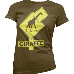 Giraffe Sign Girly T-Shirt